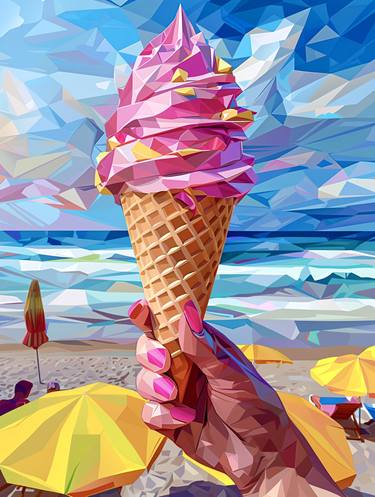 Original Abstract Landscape Digital by Maria Tuzhilkina