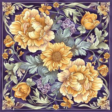 Original Art Deco Botanic Digital by Maria Tuzhilkina