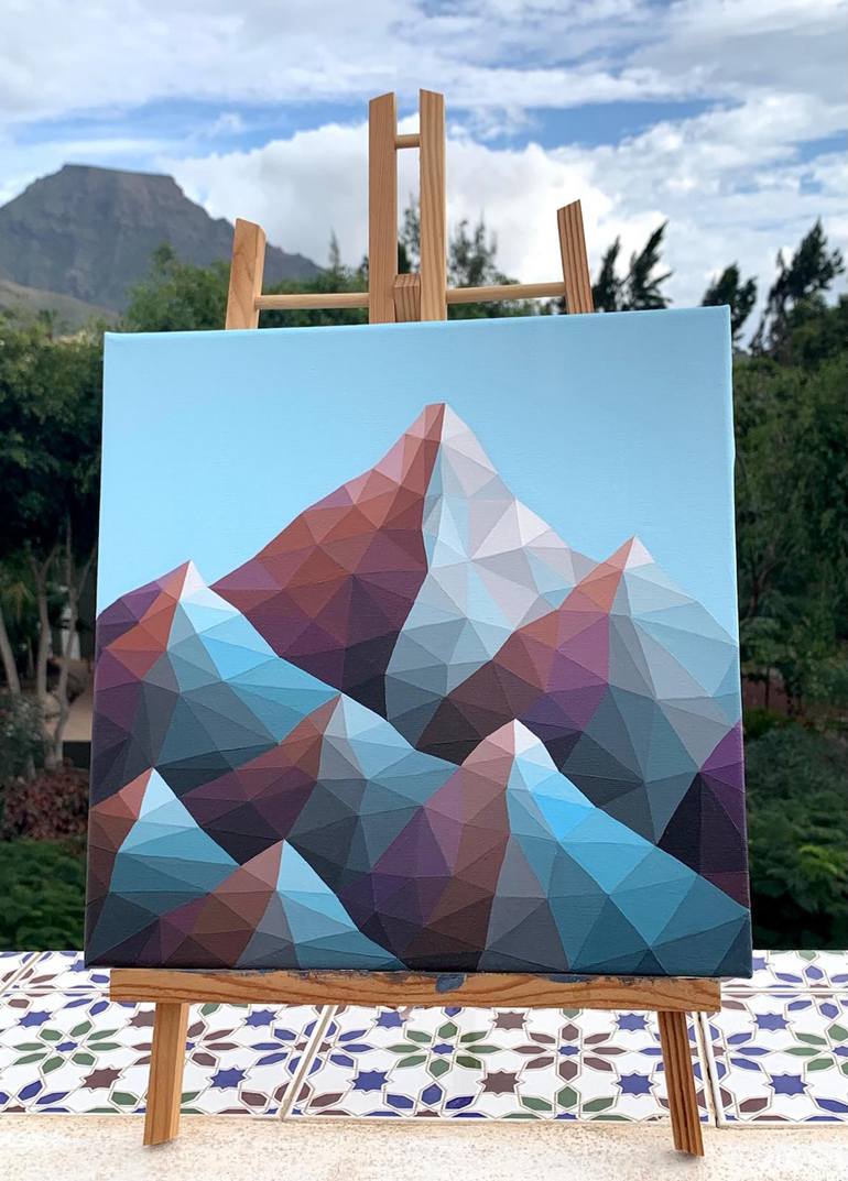 Original Abstract Landscape Painting by Maria Tuzhilkina