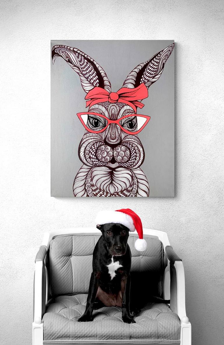 Original Contemporary Animal Painting by Maria Tuzhilkina