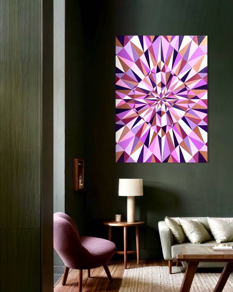 Original Cubism Abstract Painting by Maria Tuzhilkina