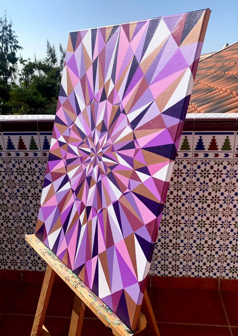 Original Cubism Abstract Painting by Maria Tuzhilkina