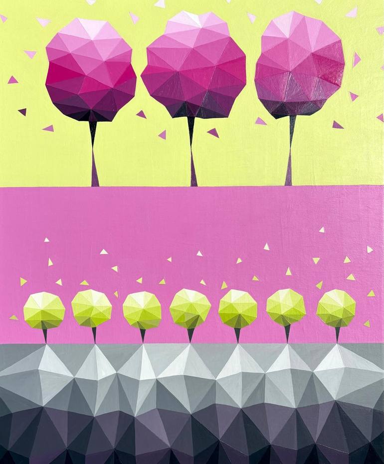 Print of Abstract Landscape Paintings by Maria Tuzhilkina
