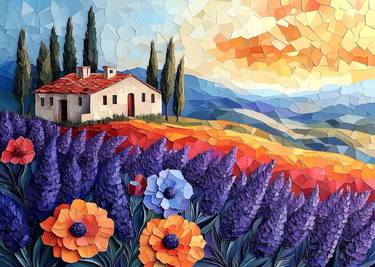 Original Abstract Landscape Digital by Maria Tuzhilkina