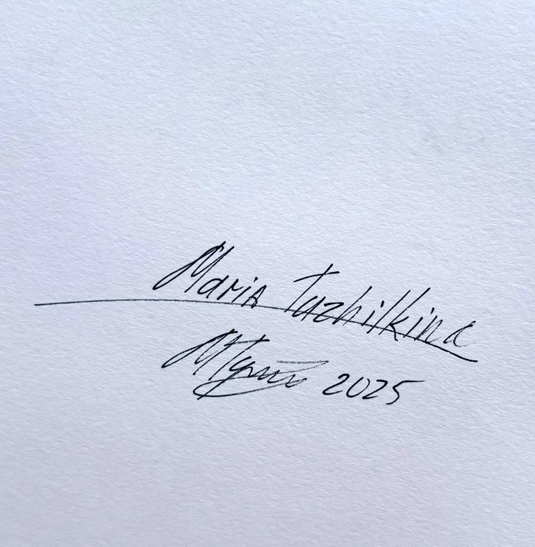 Original Contemporary Botanic Drawing by Maria Tuzhilkina