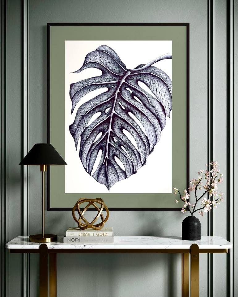 Original Illustration Botanic Drawing by Maria Tuzhilkina