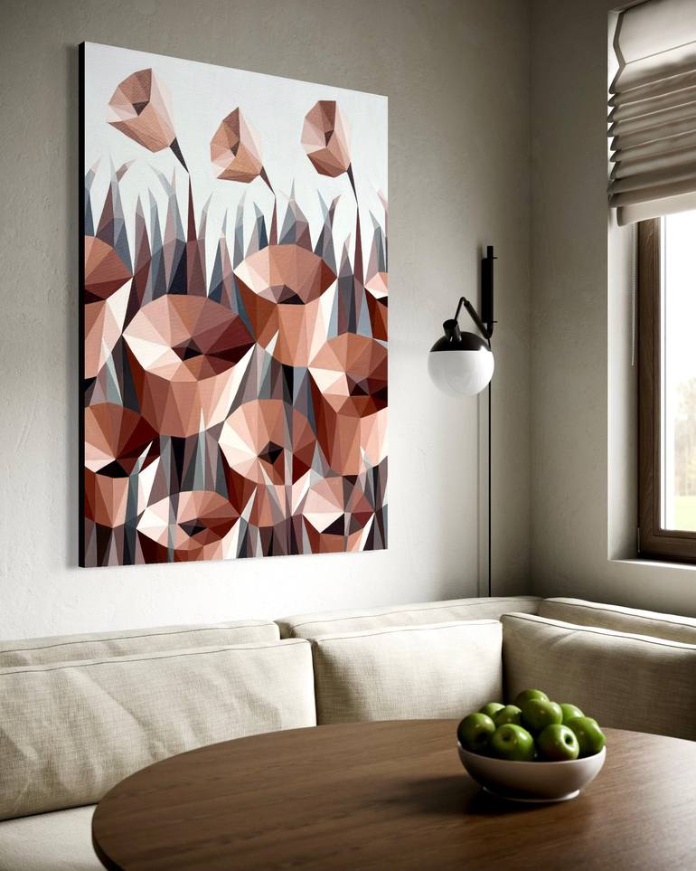 Original Abstract Botanic Painting by Maria Tuzhilkina