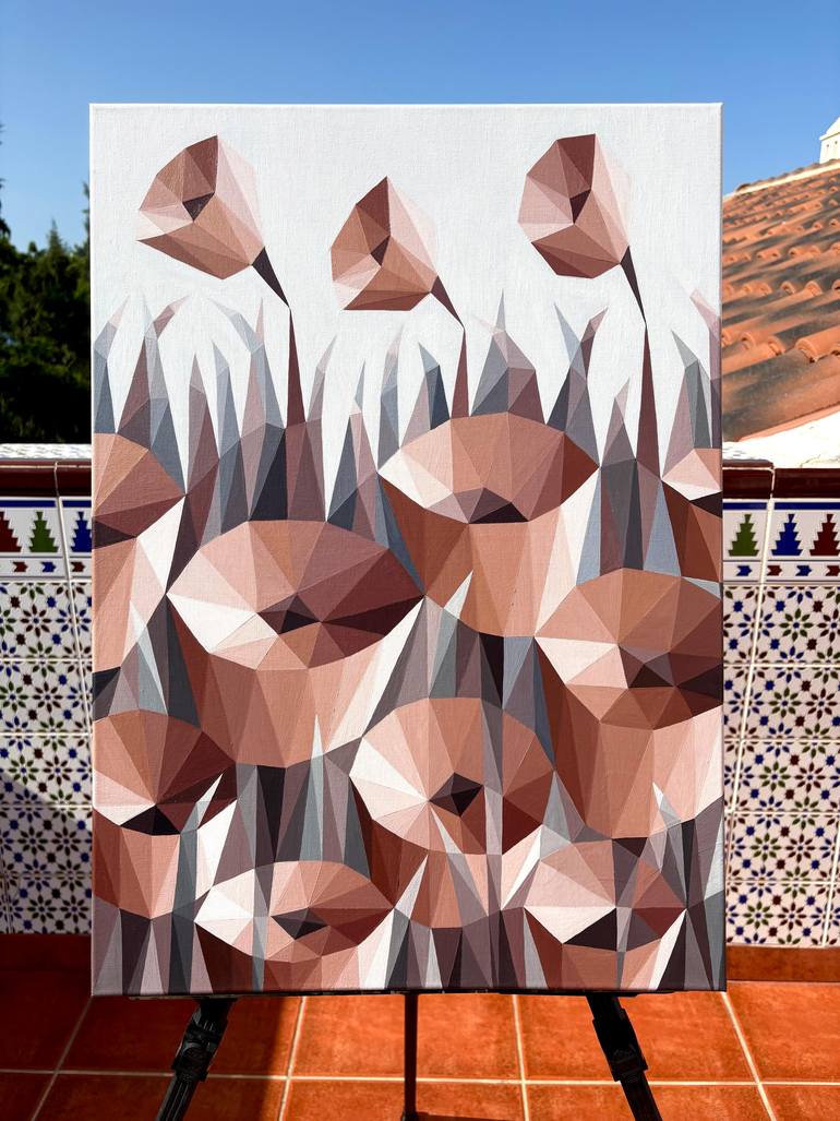 Original Abstract Botanic Painting by Maria Tuzhilkina