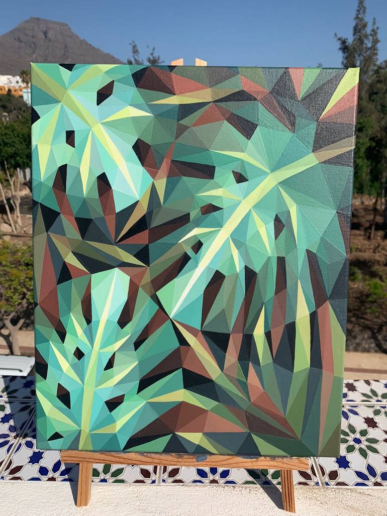 Original Abstract Floral Painting by Maria Tuzhilkina