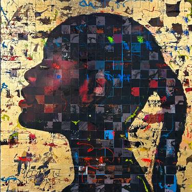 Original Figurative People Collage by Jeffrey Stapleton