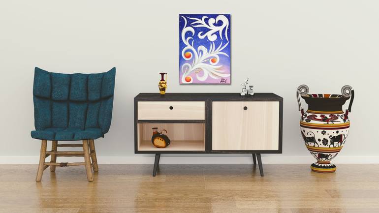 Original Expressionism Patterns Painting by Latifa Hachem