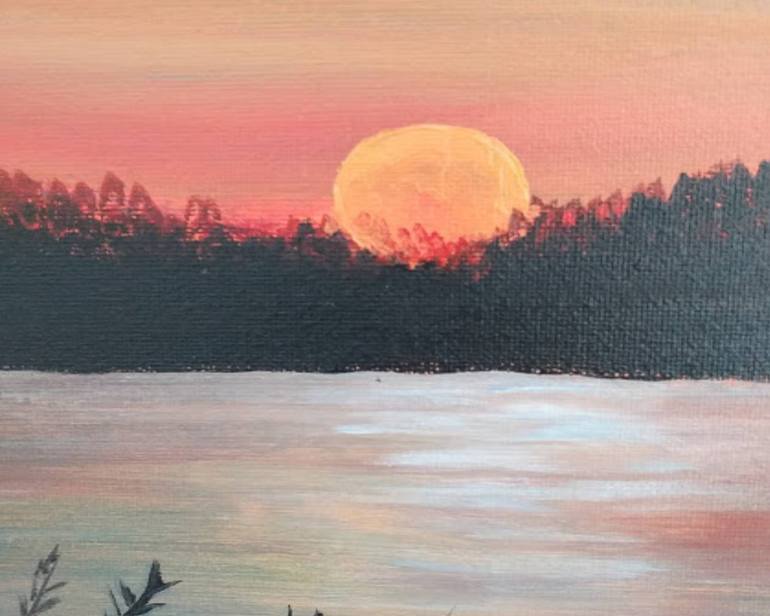 Original Impressionism Nature Painting by Latifa Hachem