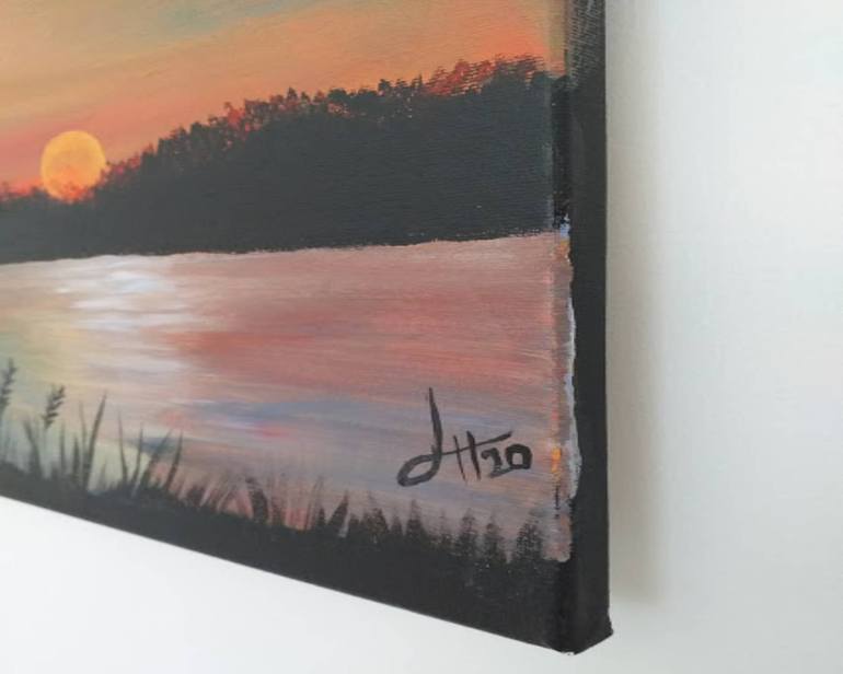Original Impressionism Nature Painting by Latifa Hachem