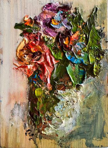 Original Abstract Expressionism Floral Paintings by Olha Stas