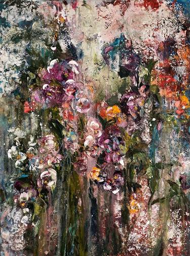 Original Abstract Expressionism Floral Paintings by Olha Stas