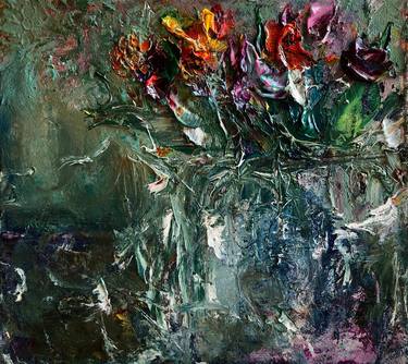 Original Abstract Floral Paintings by Olha Stas