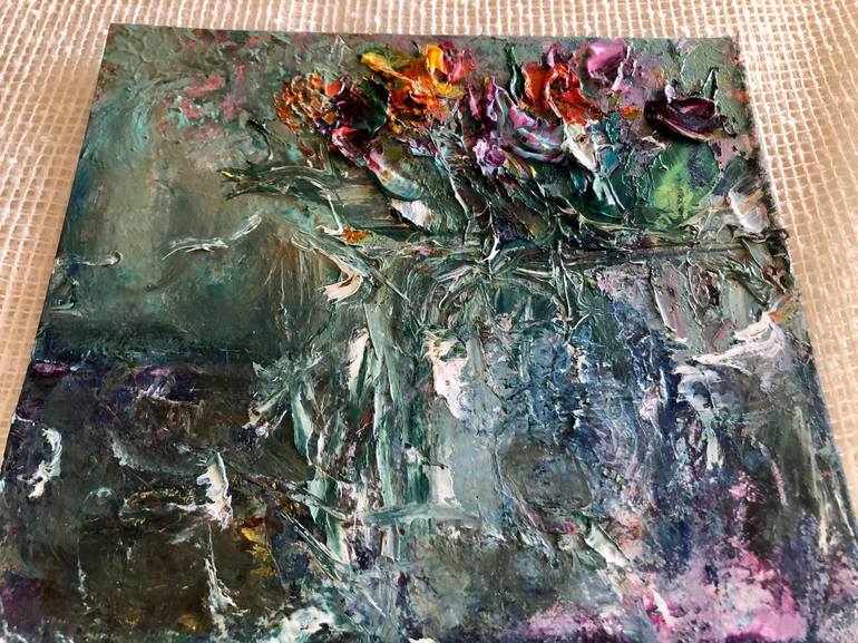 Original Abstract Floral Painting by Olha Stas