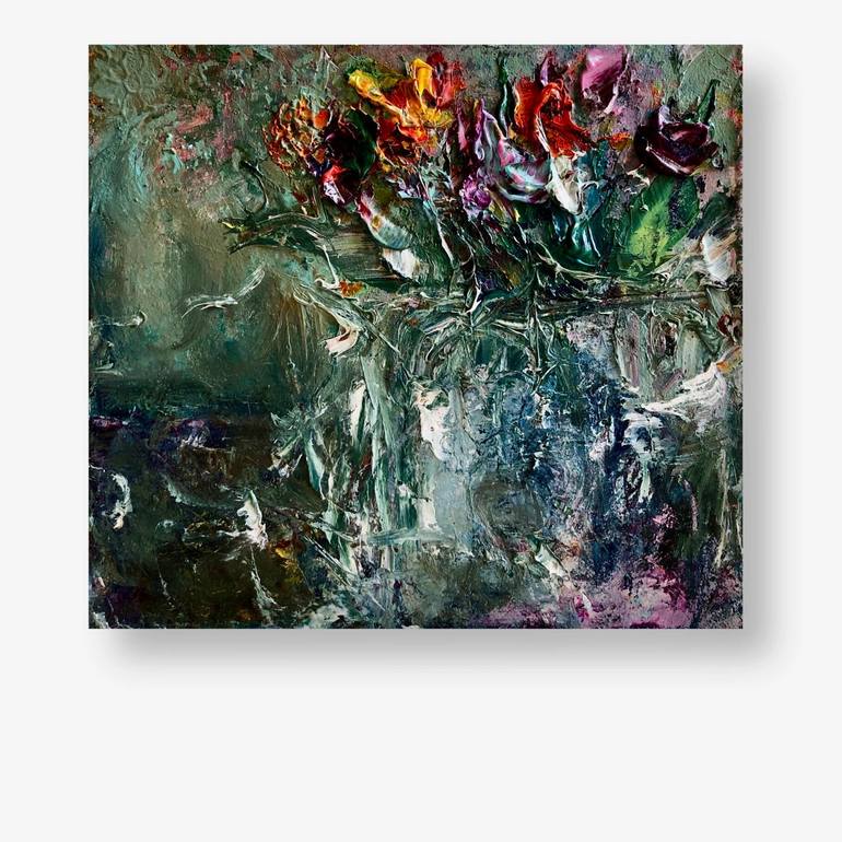 Original Abstract Floral Painting by Olha Stas