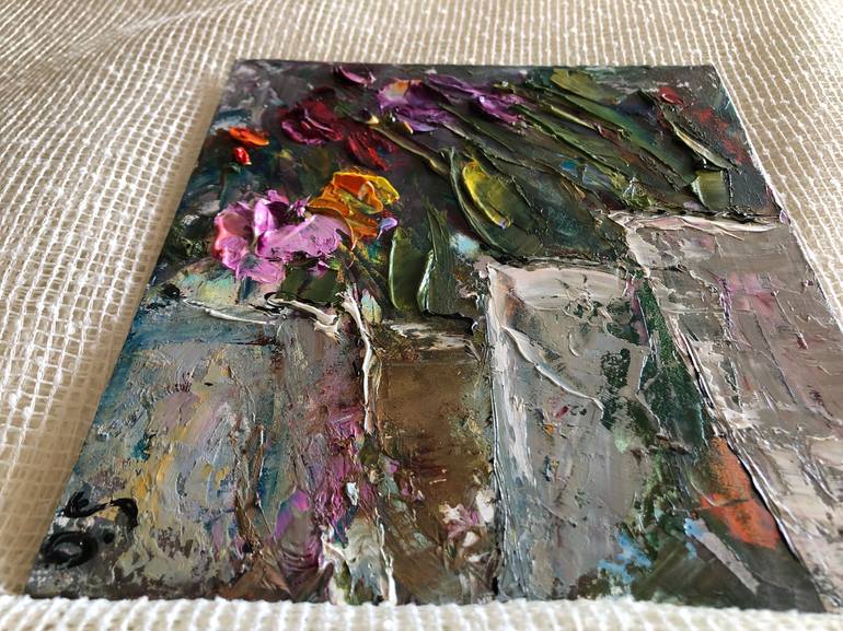 Original Abstract Floral Painting by Olha Stas