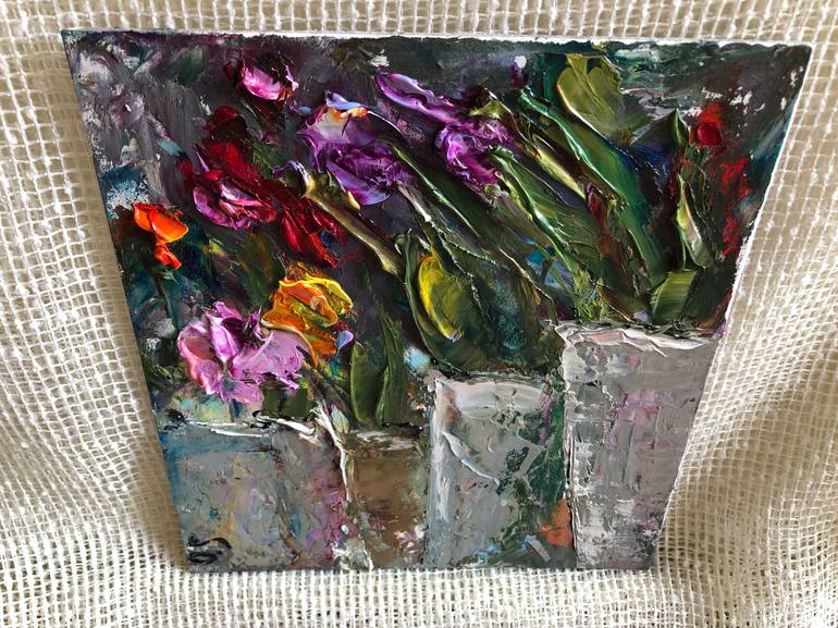 Original Abstract Floral Painting by Olha Stas