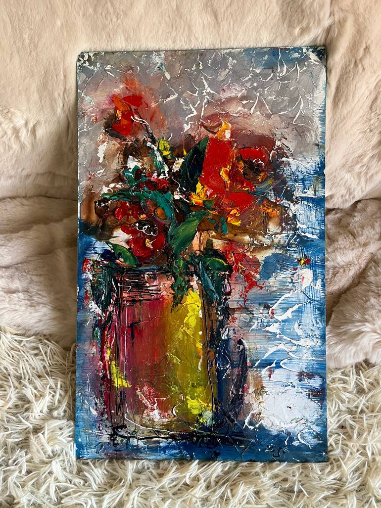 Original Abstract Still Life Painting by Olha Stas