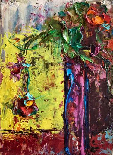 Print of Abstract Expressionism Floral Paintings by Olha Stas