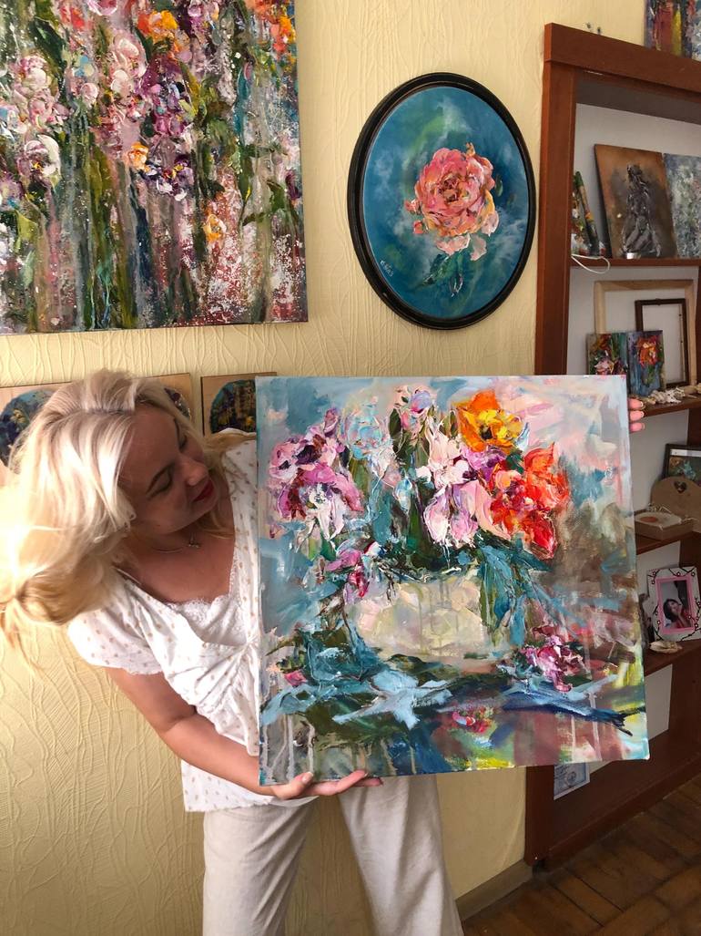 Original Abstract Still Life Painting by Olha Stas