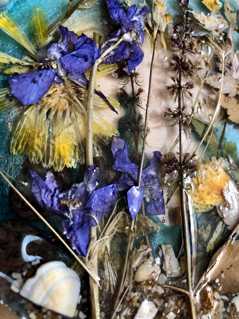 Original Art Deco Botanic Mixed Media by Olha Stas