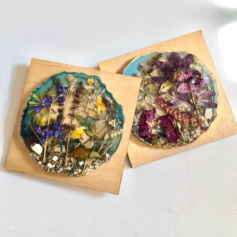 Original Art Deco Botanic Mixed Media by Olha Stas