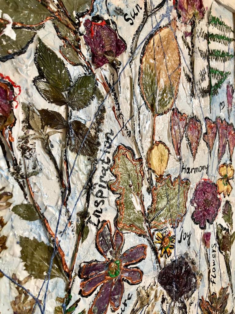 Original Art Deco Botanic Mixed Media by Olha Stas