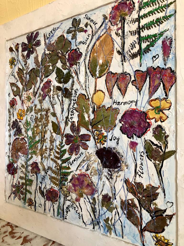 Original Art Deco Botanic Mixed Media by Olha Stas