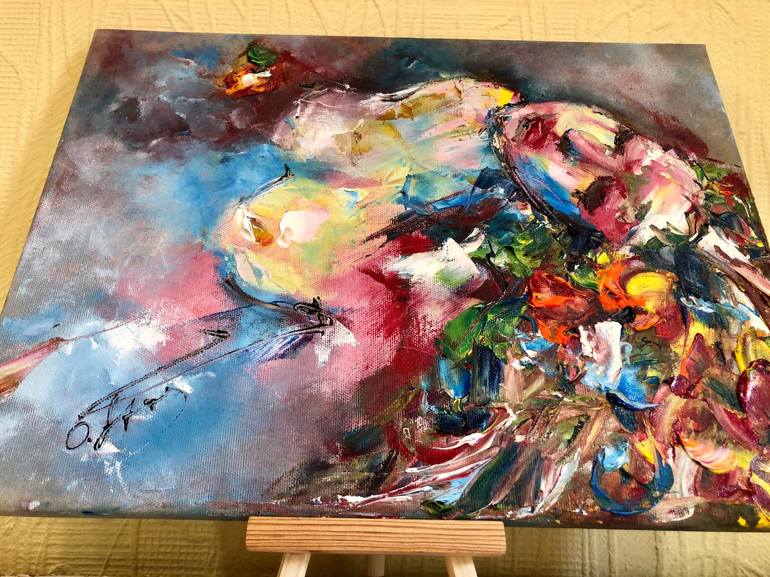 Original Abstract Expressionism Erotic Painting by Olha Stas