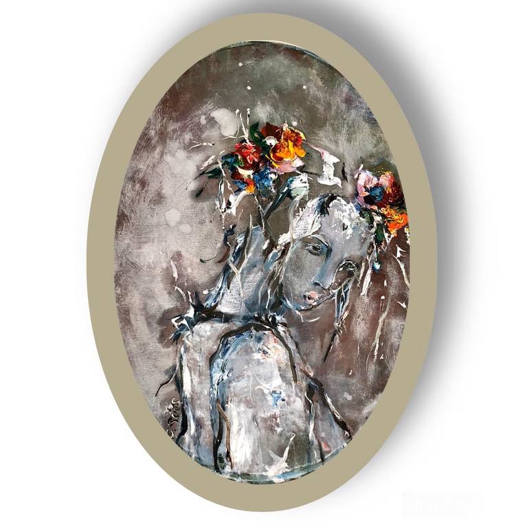 Original Art Nouveau People Painting by Olha Stas