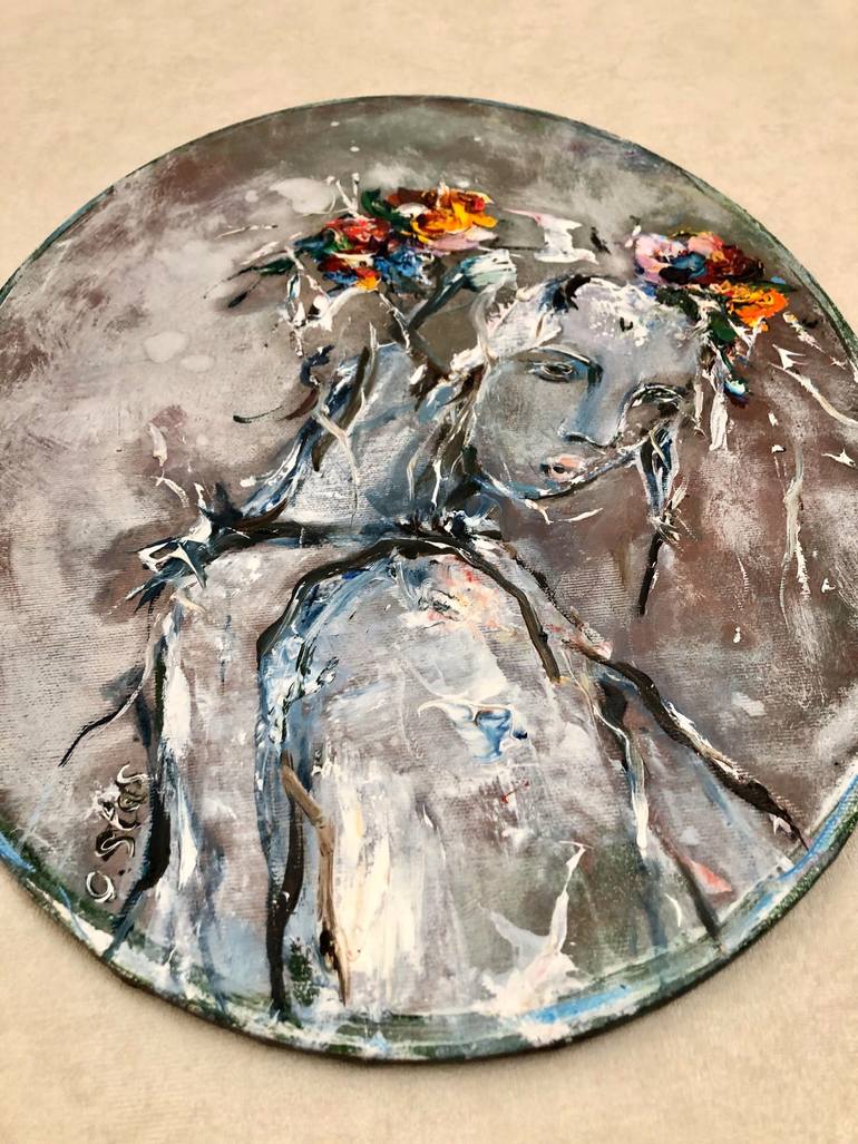 Original Art Nouveau People Painting by Olha Stas