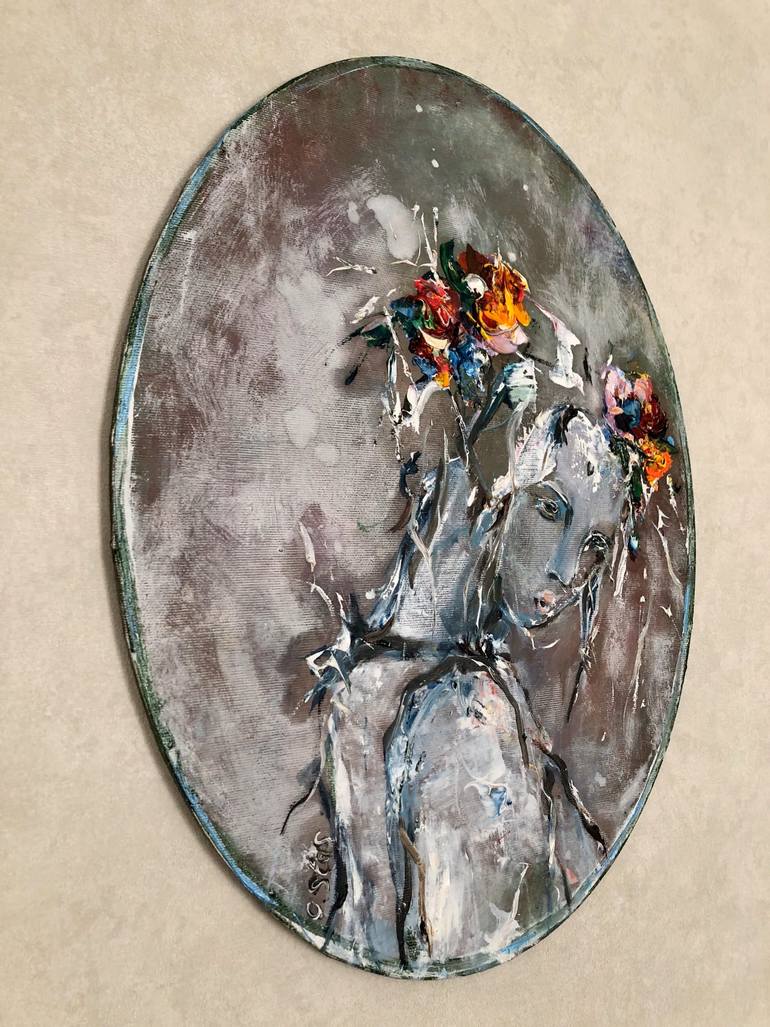 Original Art Nouveau People Painting by Olha Stas