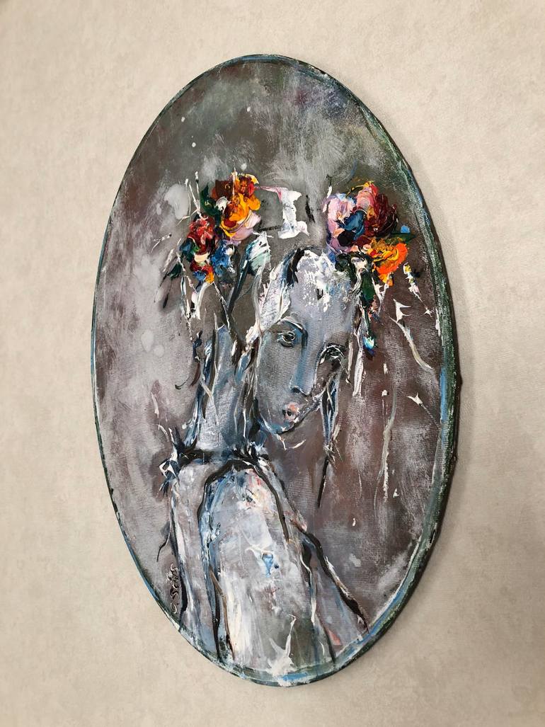 Original Art Nouveau People Painting by Olha Stas