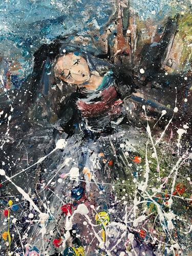 Original Abstract Cities Paintings by Olha Stas