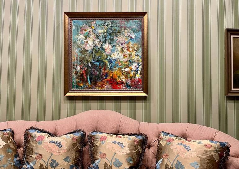 Original Abstract Floral Painting by Olha Stas
