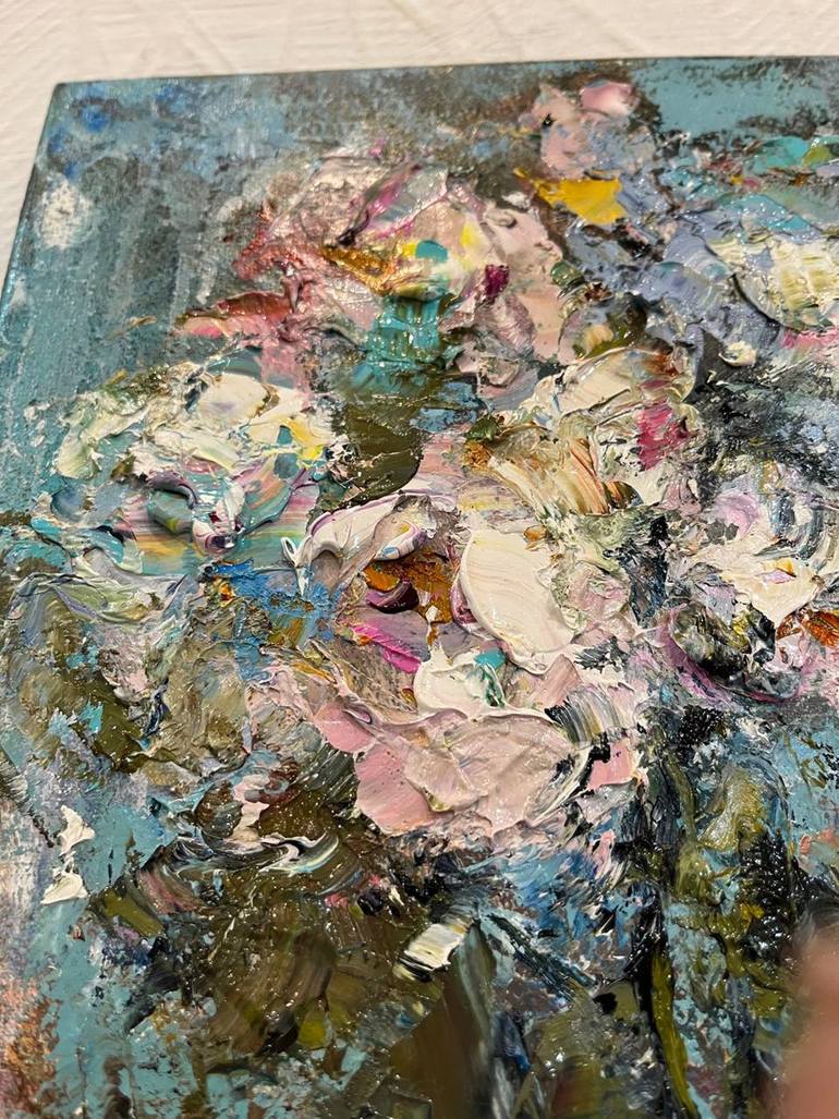 Original Abstract Floral Painting by Olha Stas