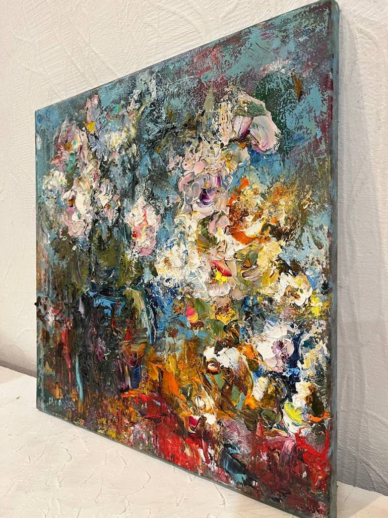 Original Abstract Floral Painting by Olha Stas