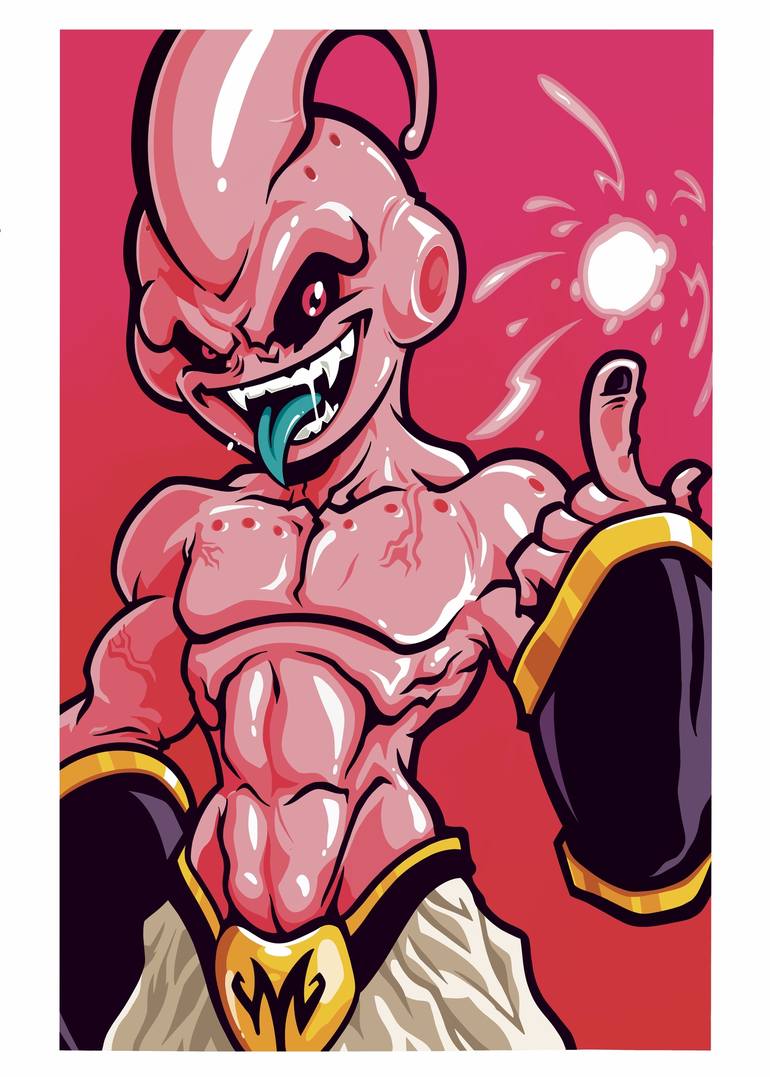 Majin Buu, kid boo Drawing by Yuvraj Singh