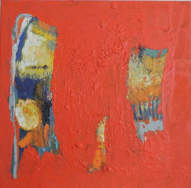 Red abstraction Painting by Jolanta Caban | Saatchi Art