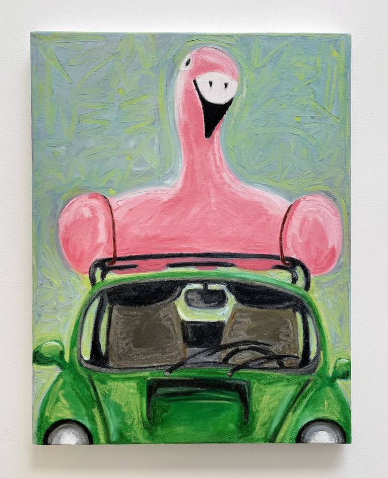 Original Pop Art Car Painting by Caroline Killoury