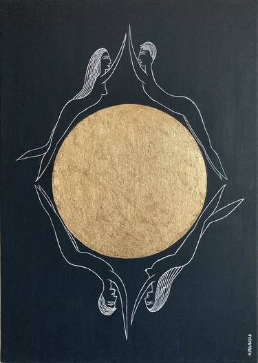 Original Abstract Love Painting by Magda Puławska