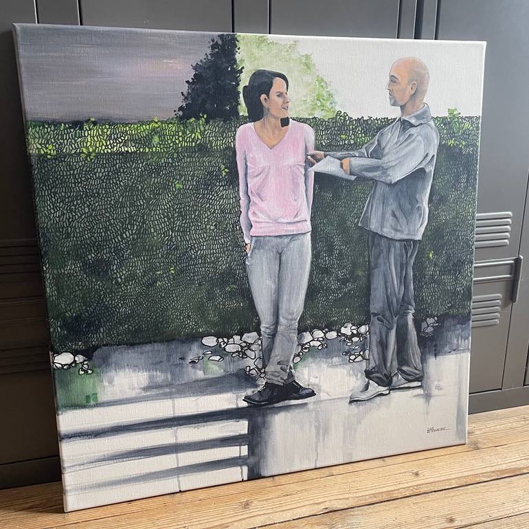 Original Figurative Love Painting by Alain Rouschmeyer