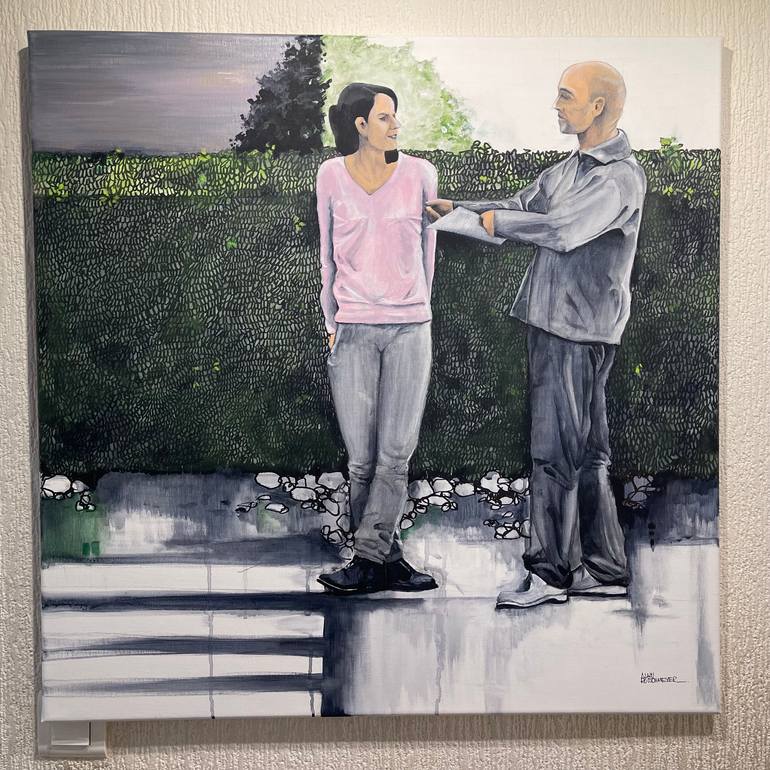 Original Figurative Love Painting by Alain Rouschmeyer