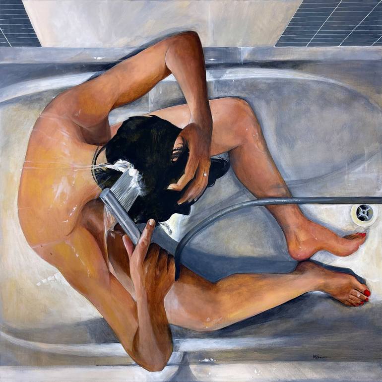 Original Figurative Women Paintings by Alain Rouschmeyer