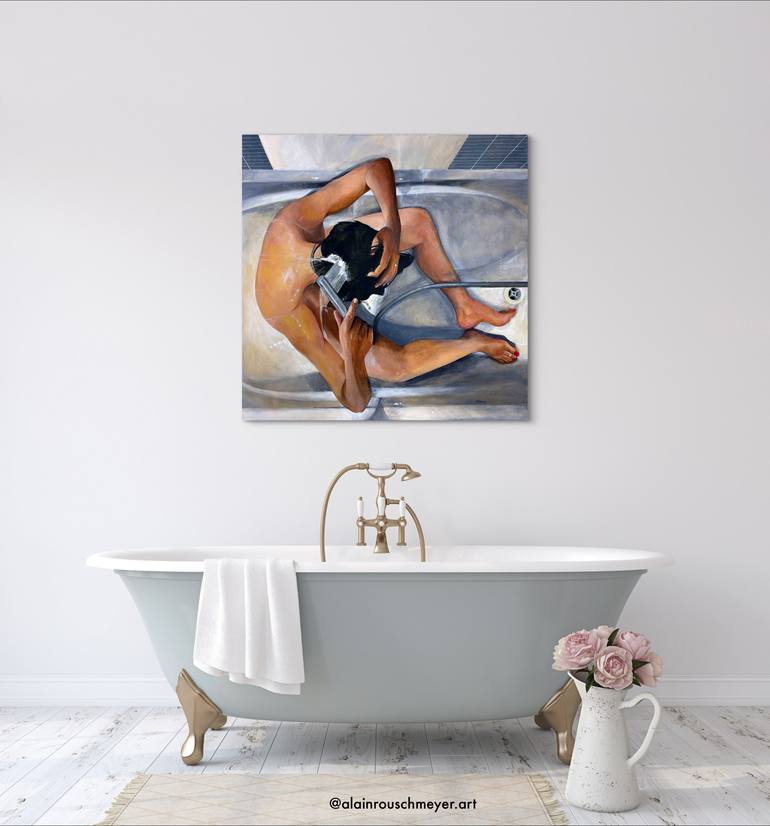 Original Figurative Women Painting by Alain Rouschmeyer