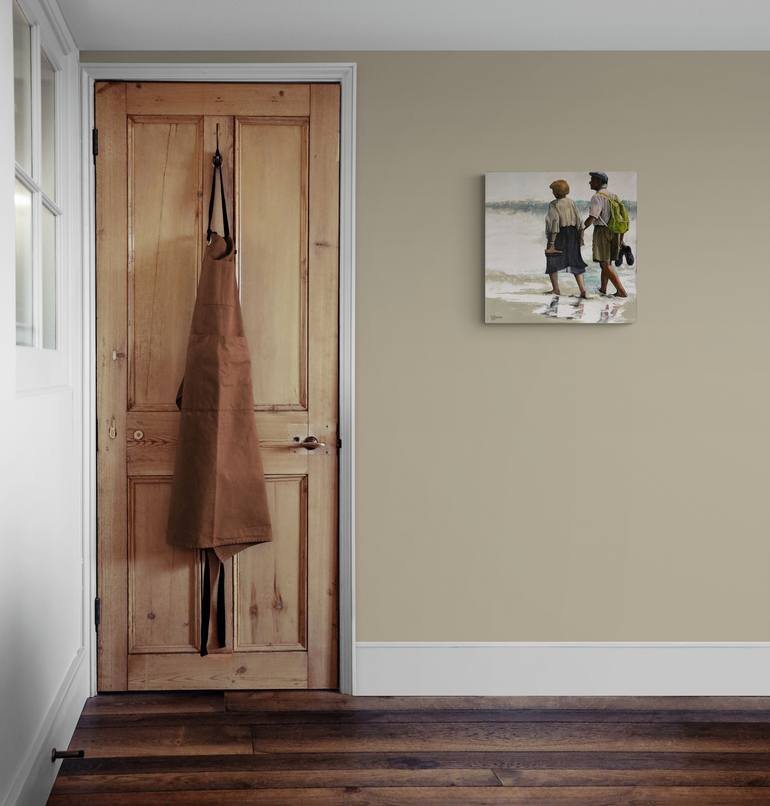 Original Figurative Beach Painting by Alain Rouschmeyer