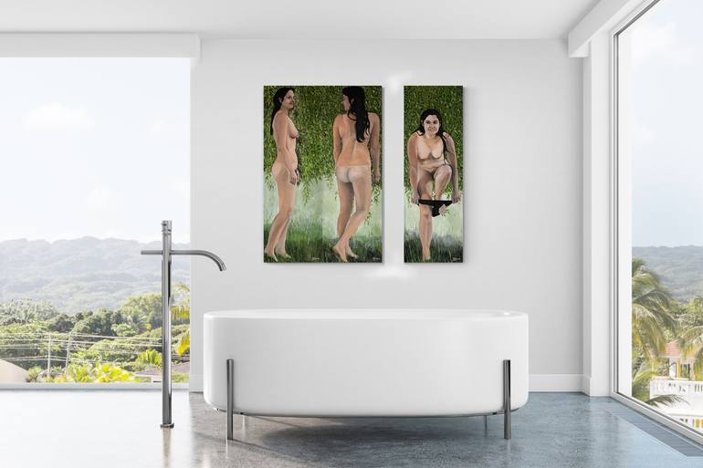 Original Nude Painting by Alain Rouschmeyer